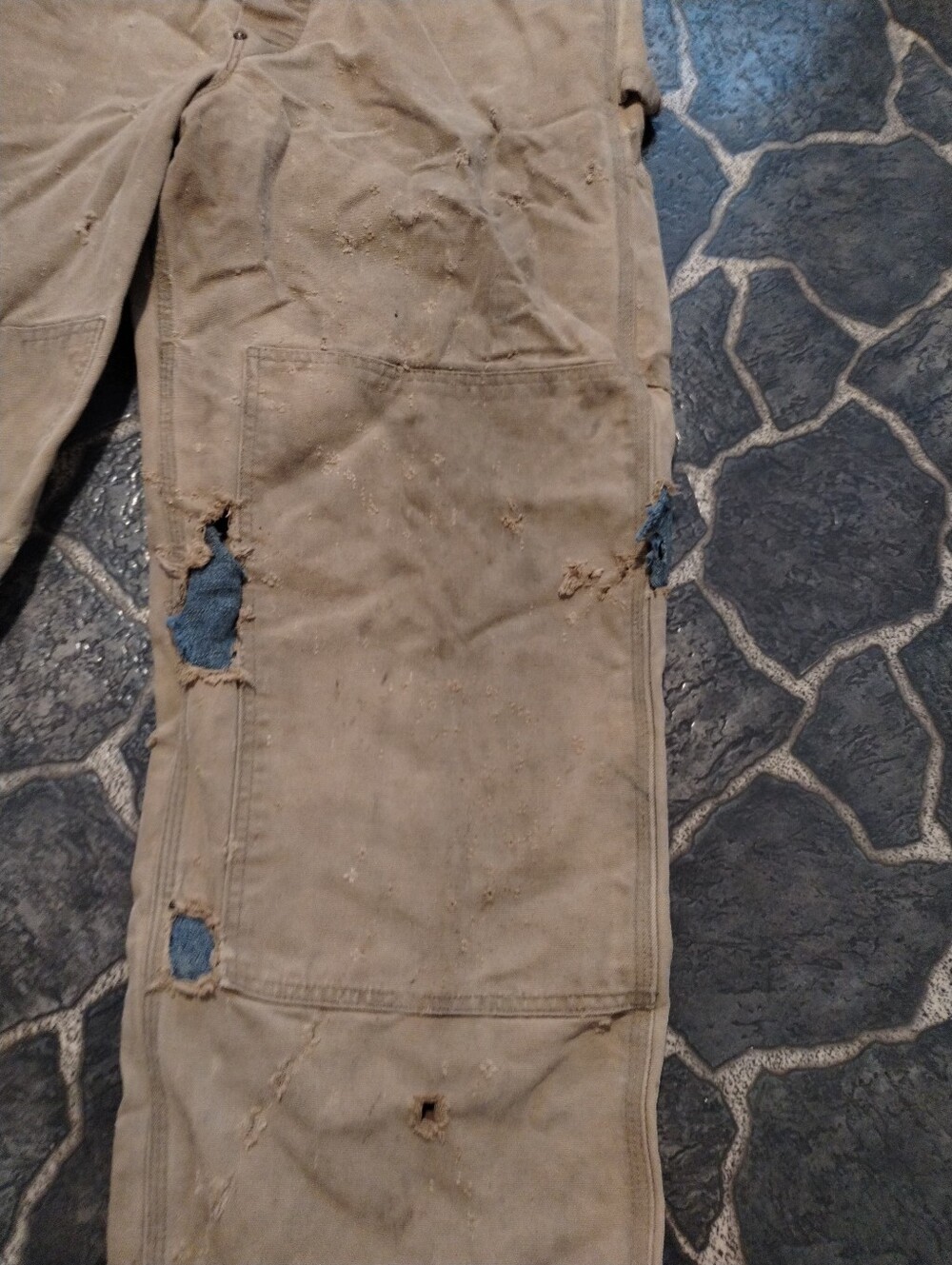 Carhartt Mens Double Knee Canvas Work Overalls Thrash… - Gem